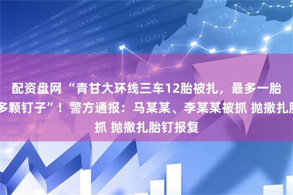 配资盘网 “青甘大环线三车12胎被扎，最多一胎被扎30多颗钉子”！警方通报：马某某、李某某被抓 抛撒扎胎钉报复
